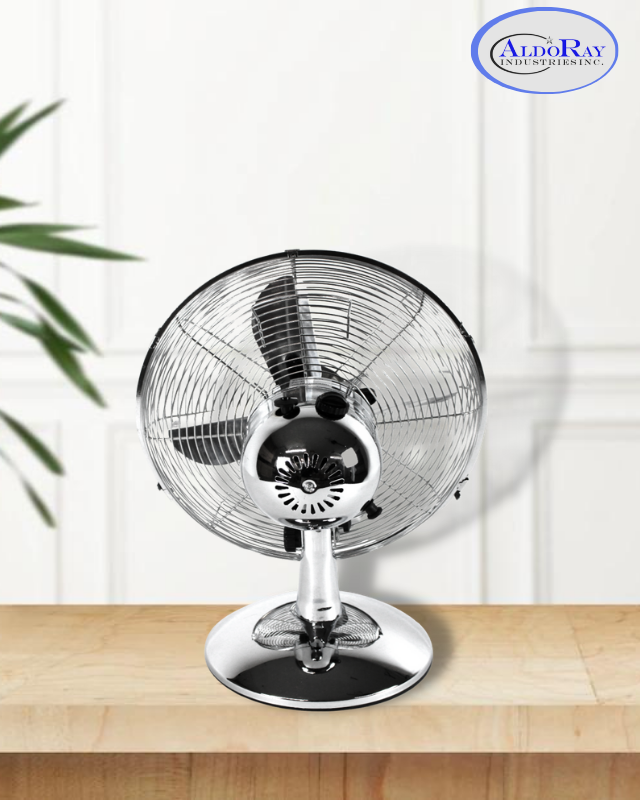 12 Inches Desk Fan (Chrome) - Aldoray Industries